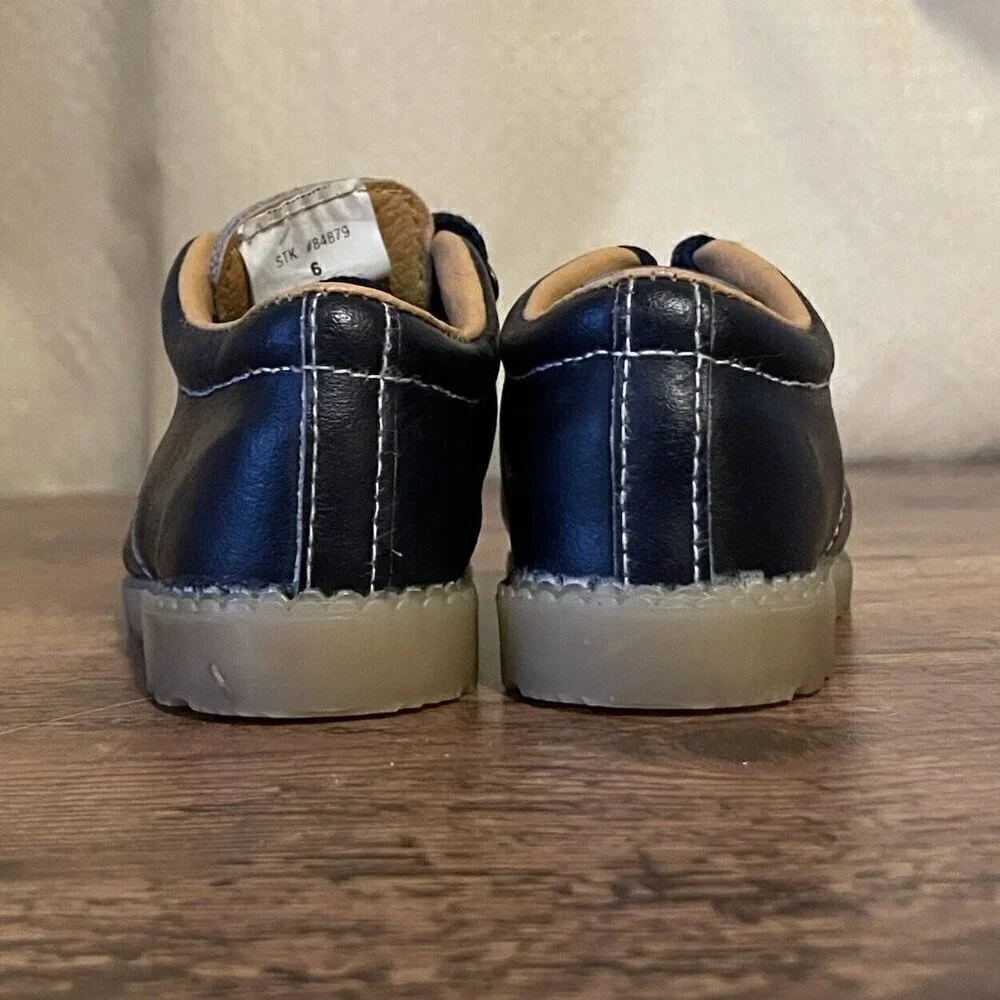 Vintage 1970s Playclothes Little Boys Shoes Sz 6 Navy Blue Loafer Toddler